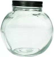 Canister blackboard glass 16,8x11,4x16,9cm