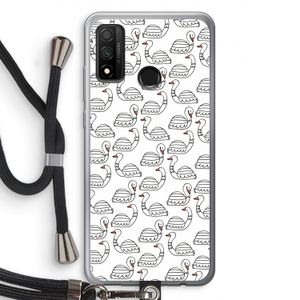 Zwanen: Huawei P Smart (2020) Transparant Hoesje met koord
