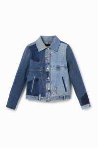 Upcycling denim truckerjack - BLUE - S