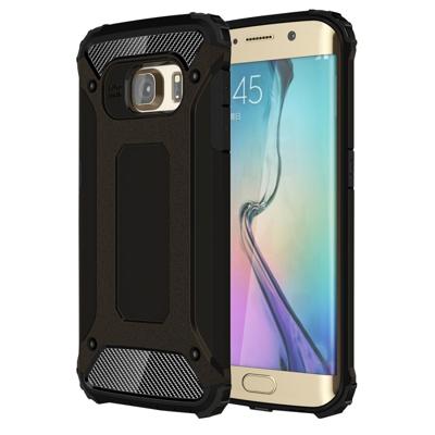 Voor Samsung Galaxy S6 Edge / G925 harde Armor TPU + PC combinatie hoesje (zwart)