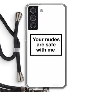 Safe with me: Samsung Galaxy S21 FE Transparant Hoesje met koord