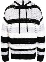 Nahmias pull rayé en laine vierge - Noir