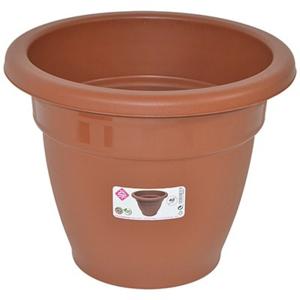 Plantenpot/bloempot - D40 cm - terra cotta kleur - rond - kunststof