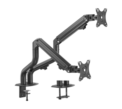 Gembird MA-DA2-02 Verstelbaar bureau 2-display montage arm (kantelbaar), 17”-32”, tot 8 kg