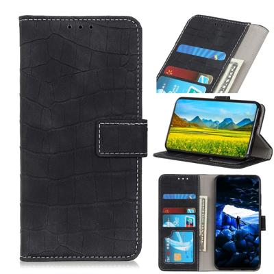 Magnetische krokodil textuur horizontale Flip lederen case voor de iPhone XI Max (2019) met houder & card slots & portemonnee (zwart)