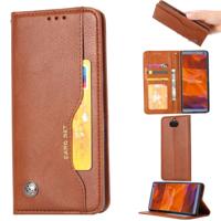 Knead huidtextuur horizontaal Flip lederen case voor Sony Xperia 10 met foto frame & houder & kaartsleuven & portemonnee (bruin)