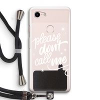 Don't call: Pixel 3 Transparant Hoesje met koord