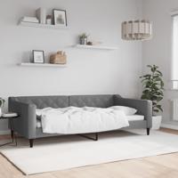 Slaapbank 100x200 cm stof donkergrijs
