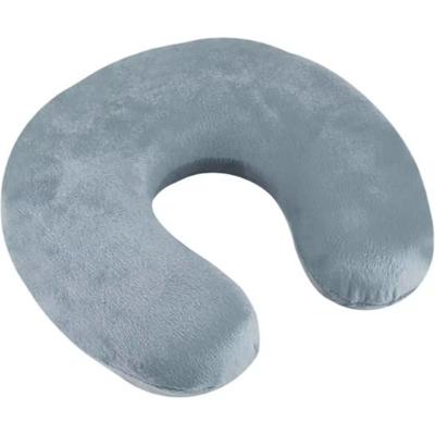 Reiskussen - nekkussen - grijs - traagschuim - afneembare hoes - travel pillow