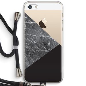 Combinatie marmer: iPhone 5 / 5S / SE Transparant Hoesje met koord