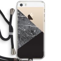 Combinatie marmer: iPhone 5 / 5S / SE Transparant Hoesje met koord Combinatie marmer: iPhone 5 / 5S / SE Transparant Hoesje met koord