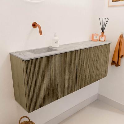 Toiletmeubel Mondiaz Joya Dlux | 111.6 cm | Meubelkleur Dusk | Faye wastafel Glace Wasbak Links | Zonder kraangat(en)