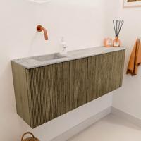 Toiletmeubel Mondiaz Joya Dlux | 111.6 cm | Meubelkleur Dusk | Faye wastafel Glace Wasbak Links | Zonder kraangat(en)