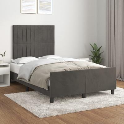 Bedframe zonder matras 120x200 cm fluweel donkergrijs