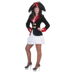 Dames piraten verkleed jurkje en jas 44-46 (2XL/3XL)  -