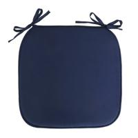 Gerimport Stoelkussen - binnen/buiten - donkerblauw - 39x3cm - polyester - thumbnail