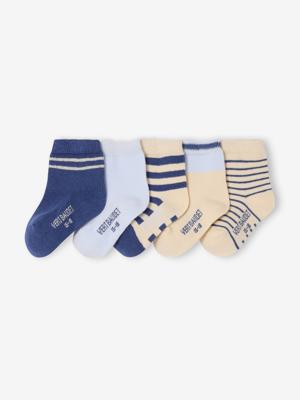Set van 5 paar sokken baby jongen blauw