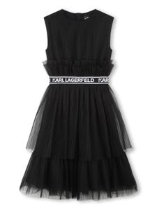 Karl Lagerfeld Kids robe à superposition en tulle - Noir