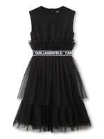 Karl Lagerfeld Kids robe à superposition en tulle - Noir - thumbnail