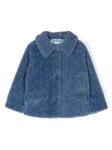 Monnalisa manteau droit texturé - Bleu