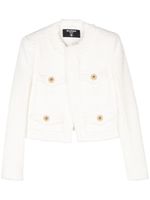 Balmain veste en tweed à bords francs - Blanc