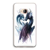 Yin Yang Dragons: HTC U Play Transparant Hoesje