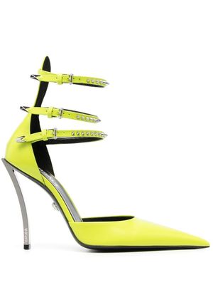 Versace escarpins 110 mm à détails de clous - Jaune