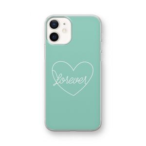 Forever heart pastel: iPhone 12 mini Transparant Hoesje