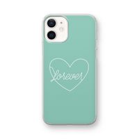 Forever heart pastel: iPhone 12 mini Transparant Hoesje
