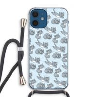 Poezen: iPhone 12 Transparant Hoesje met koord