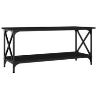 The Living Store Salontafel - Klassiek - Hout/IJzer - 100x45x45 cm - Zwart - thumbnail