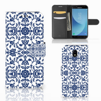 Samsung Galaxy J5 2017 Hoesje Flower Blue - thumbnail