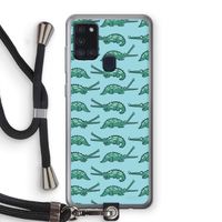 Kroko: Samsung Galaxy A21s Transparant Hoesje met koord Kroko: Samsung Galaxy A21s Transparant Hoesje met koord