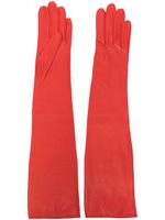 Manokhi gants longs en cuir - Rouge - thumbnail