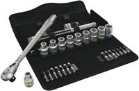 Wera 8100 SC 8 Zyklop Metal-ratelset, omschakelpal, 1/2"-aandrijving, metrisch , 28 -delig - 1 stuk(s) - 05004078001