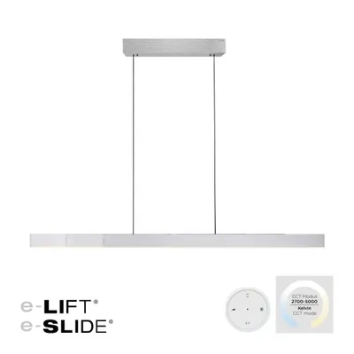 Neuhaus PURE Hanglamp e-Lift + e-Slide L 120-200 cm mat chroom