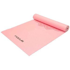 Yogamat - Focus Fitness - Roze met Print