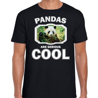 Dieren panda t-shirt zwart heren - pandas are cool shirt Dieren panda t-shirt zwart heren - pandas are cool shirt