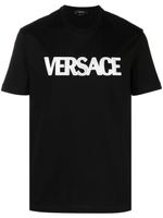 Versace t-shirt à appliqués logo en résille - Noir - thumbnail