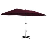 The Living Store Tuinparasol - Bordeauxrood - 460 x 270 x 246 cm - UV-beschermend polyester - thumbnail