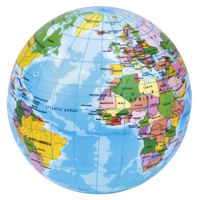 Moses anti stressbal wereldbol 7,5 cm Moses anti stressbal wereldbol 7,5 cm