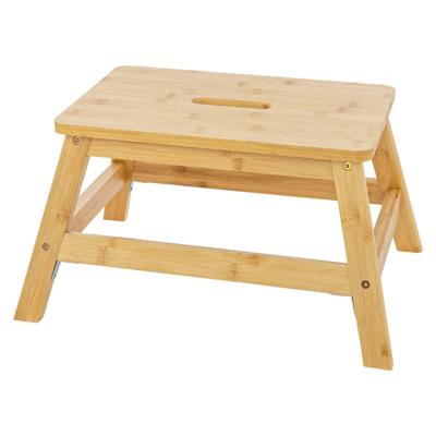 Voetenbankje Relaxed - bamboe hout - 46 x 32 x 24 cm - draagvermogen maximaal 130 kilo