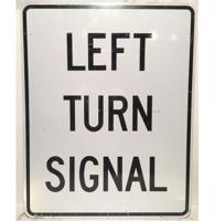 Left Turn Signal Straatbord - Origineel