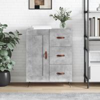 Dressoir 69,5x34x90 cm bewerkt hout betongrijs - thumbnail