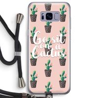 Cactus quote: Samsung Galaxy S8 Plus Transparant Hoesje met koord