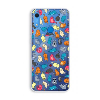 Kleurrijke katten: Huawei Y6s Transparant Hoesje
