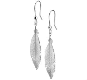 Oorhangers Veer zilver 59 mm x 10.5 mm
