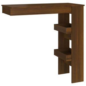 The Living Store Bartafel - Wandgemonteerd - Bruineiken - 102 x 45 x 103.5 cm