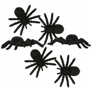 8x Horror spinnen 10 cm Halloween decoratie   -