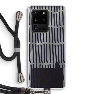 Moroccan stripes: Samsung Galaxy S20 Ultra Transparant Hoesje met koord